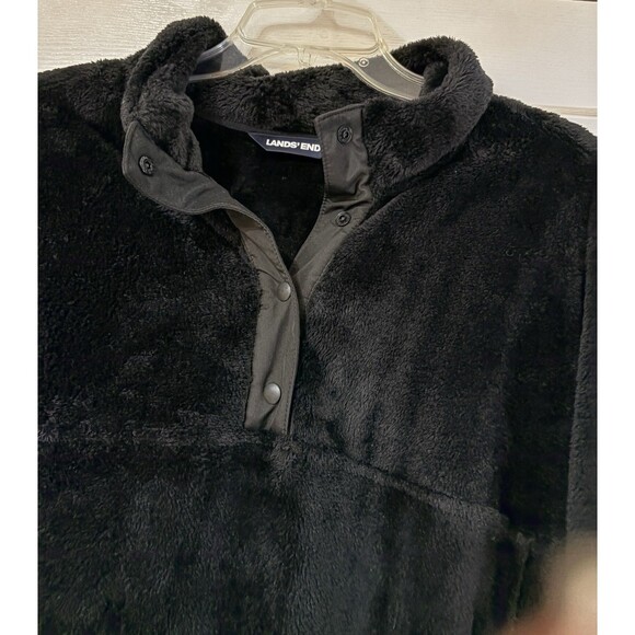 Lands' End 1/4 Zip Fleece Pullover Women's Plus Size 2X / 20W-22W Gray Heritage - Picture 7 of 10